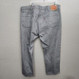 Levis 501 Button Fly Jeans Size W42 L29.5 Original Fit Gray Denim
